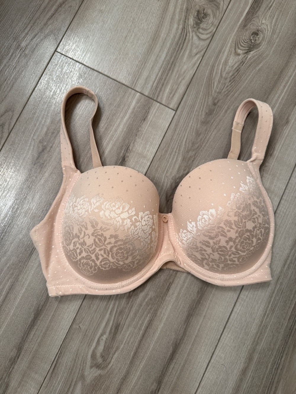 Soma Nude Floral Lace Contour Bra